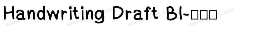 Handwriting Draft Bl字体转换